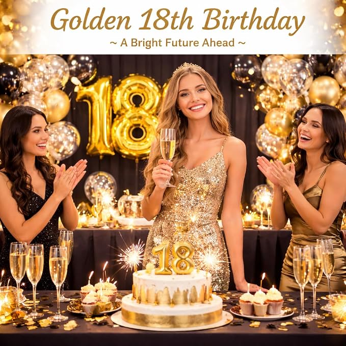 Golden Confetti Latex Party Balloons 100 Pack, 12 Inch Helium Balloons - Image 3