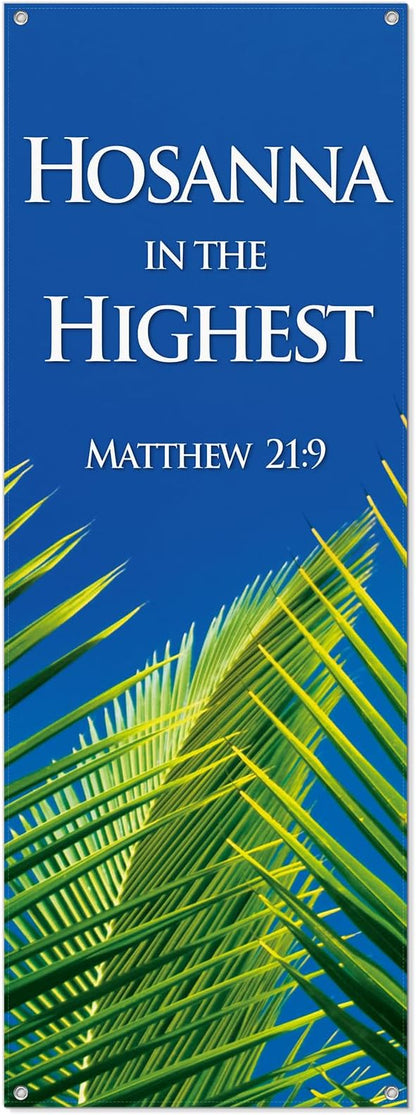 Hahafelt Hosanna in the Highest Banner Easter Palm Sunday Banners by Hahafelt