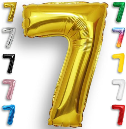 Gold Number Balloon 7 Mylar Foil Balloons 32 inch by Unknown