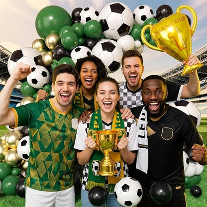 Soccer Balloons Garland Arch Kit 151Pcs - Image 3
