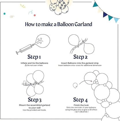 Soccer Balloon Garland Arch Kit, 18 12 10 5 Inch Black White Football Print - Image 5