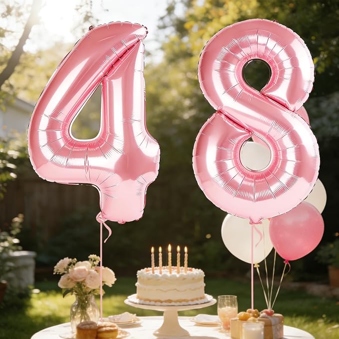 40 Inch Number 48 Balloons for 48th Birthday Party Decorations, 0-100 Jewelry - Image 3