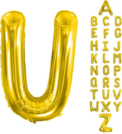 Letter Balloons Gold 40 Inch U Large Giant Big Foil Mylar Balloon | by Unknown