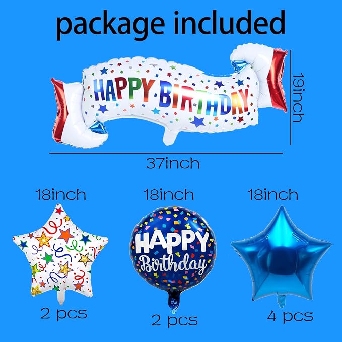 Birthday Decoration Set Colorful Happy Birthday Banner Balloon - Image 2