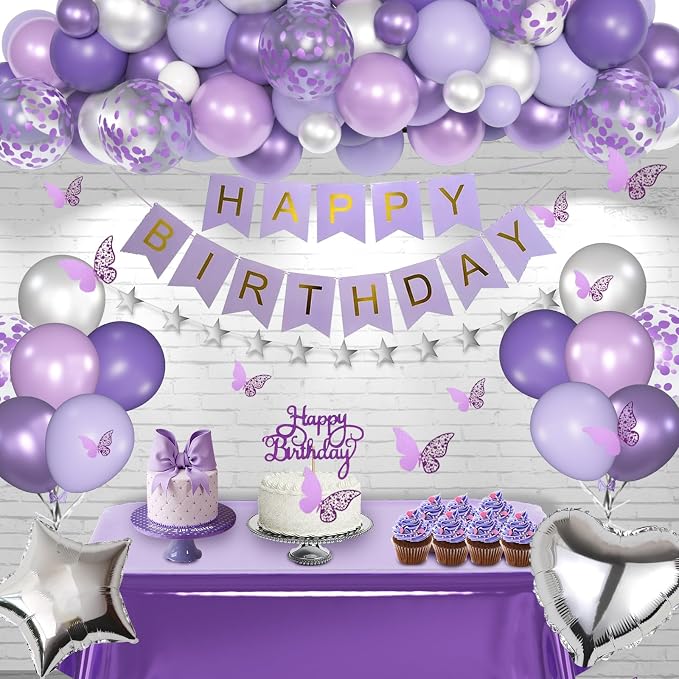 Amandir Purple Birthday Decorations - Image 6