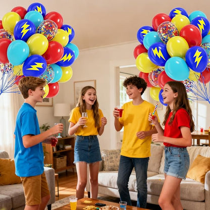 60pcs 12inch Red Yellow and Blue Balloons - Image 7