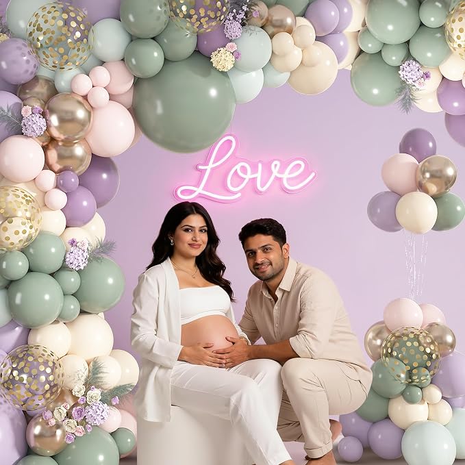 152Pcs Dusty Green Purple Pink Balloons Garland Arch Kit | Different Sizes 18 - Image 4