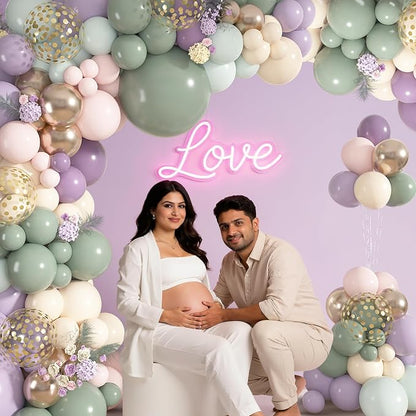 152Pcs Dusty Green Purple Pink Balloons Garland Arch Kit | Different Sizes 18 - Image 4