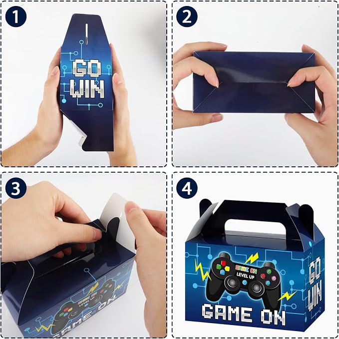 Tevxj 12 Pcs Video Game Bags Gamer Party Favors Treat Gift Boxes Gamer Candy - Image 5