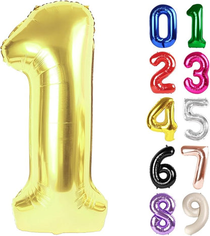 1 Balloon - Champagne Gold Birthday Number Balloons, 40 Inch Decorations | by ALPHADELTAPI