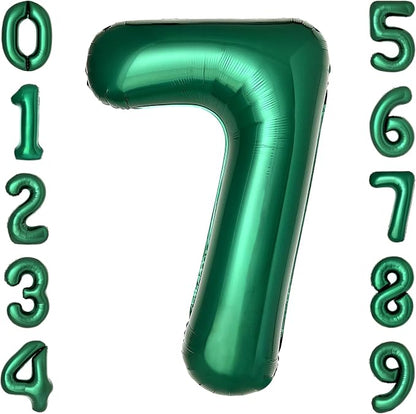 Dark Green Number 7 Balloons Large Emerald Green Number Balloons 40 Inch Jungle by cocodino