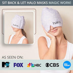 MyHalos® Migraine Relief Cap, 30% Thicker, 2X More Cooling Gel, Stays Colder for Longer, Form Fitting Ice Hat, Ice Pack Head Wrap Relief, Tension Headache Relief Cap (Violet)