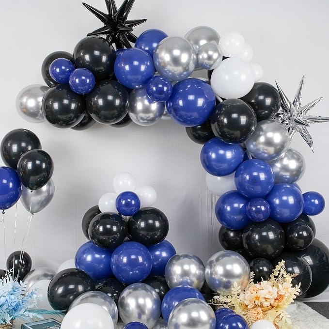 Navy Blue Black Balloon Arch Kit, Balloon Garland - Image 3