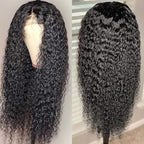 Bangjazz 4X4 Lace Front Wigs Human Hair Water Wave Wig 180% Density Brazilian Virgin Hair Pre Plucked with Baby Hair Wigs for Black Women Deep Water Wig 18 Inch Natural Color (18 Inch,Water Wave Wigs)