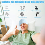 Chemo Cold Cap for Chemotherapy, Migraine Relief Cap, Chemotherapy Must Haves for Women, Cold Compress Ice Pack for Head, Ice Pack for Headaches, Cooling Hats for Women, Light Blue, Chemo Relief