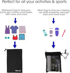Naroa Waterproof Multifunctional Toiletry Shower Bag for Gym, Travel, Business and Foldable Portable Hanging Bathroom Mesh Caddy with Wet & Dry Storage Suction Hook Tote for Men Women