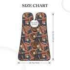 Strong Suction Cup Beard Grooming Bib, Non-Stick Hair Catcher, Waterproof, for Shaving, Vintage Ball Baseball American Flag