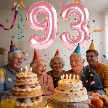 40 Inch Number 93 Balloons for 93rd Birthday Party Decorations, 0-100 Jewelry - Image 2
