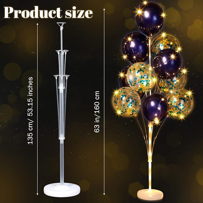 Wettarn 2 Sets Floor Balloon Column Stand Kit - Image 4