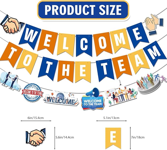 Welcome To The Team Banner and Hanging Swirls, Welcome Banner, Welcome - Image 2