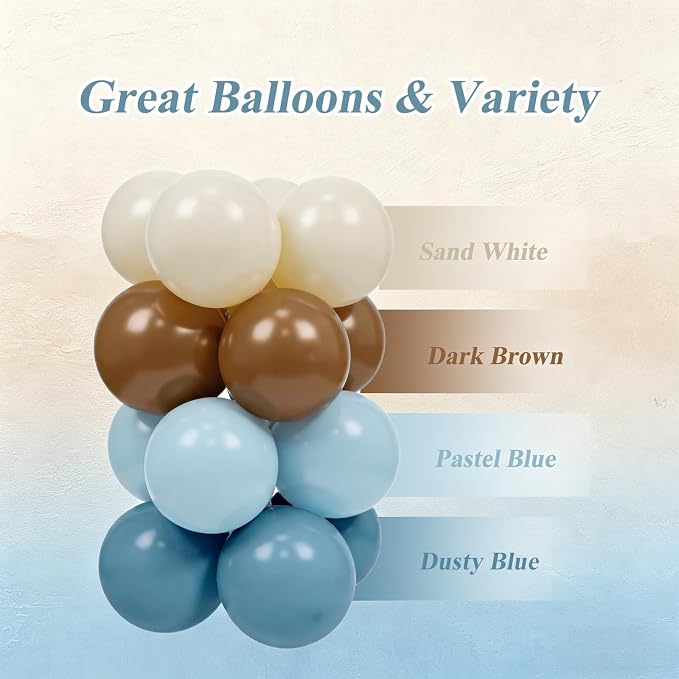 12inch Cowboy Balloons with Brown Dusty Blue White Cow Print Balloons | My - Image 4