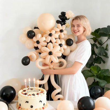 260 Nude Long Balloons for Balloon Garland Thickening Skinny Latex Twisting - Image 6