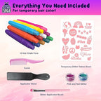 Hair Chalk for Girls Washable Hair Dye - Easter Basket Essential for Kids 8-10 6-8, Valentines Gift for Girls 6 7 8 9 10 11 12 Years Old, Temporary Hair Color for Kids Tweens Teens Birthday Party Gift