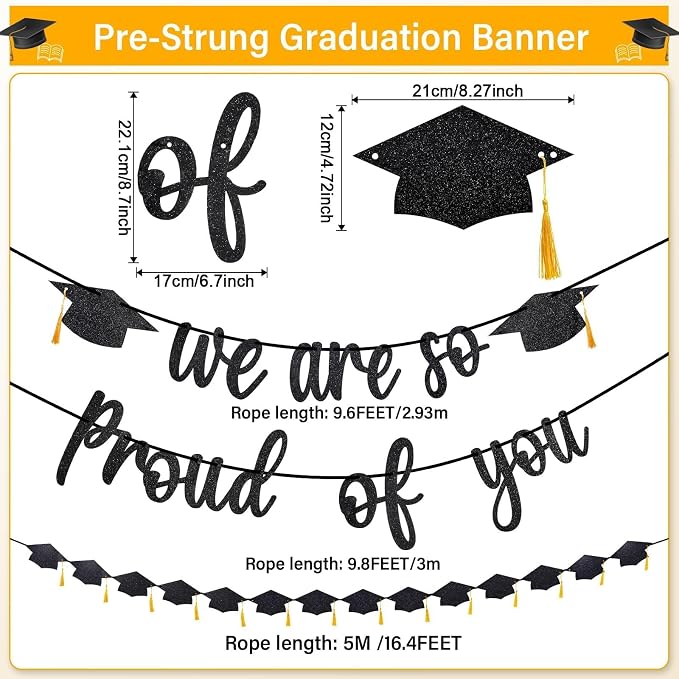 Graduation Banner 2026 Graduation Decorations, Pre-Strung We Are So Proud of - Image 5