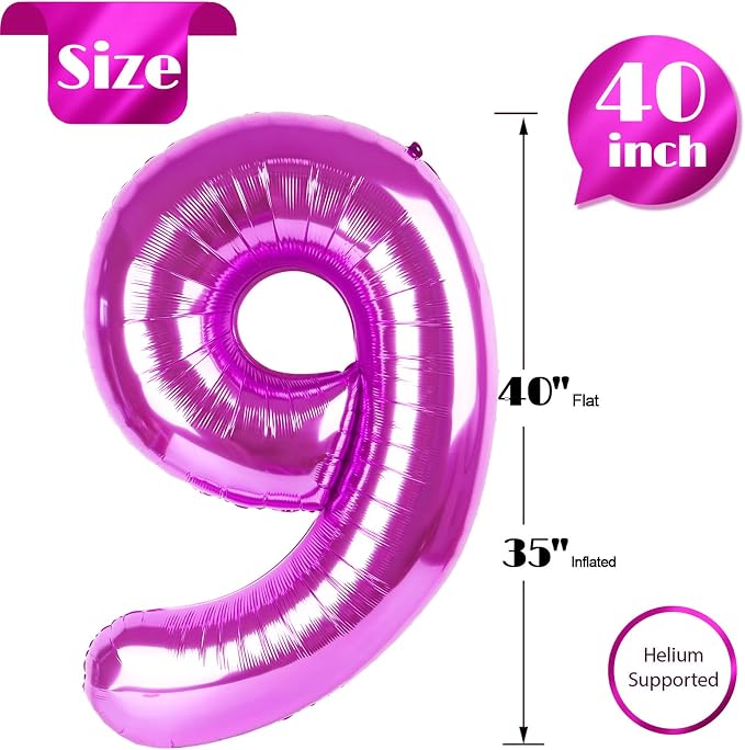 Rosy Purple 9 Balloon - Image 5