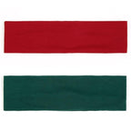 TERSE Christmas Headbands for Women Non Slip Elastic Sweat Hairbands Soft Fabric Hair Bands Workout Yoga Running Sport Thin Hair Wrap for Girls,Black Red Green Headbands