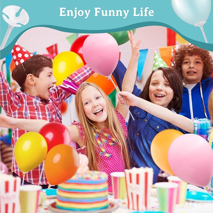 PP OPOUNT 120 Pieces Balloon Sticks, 12.6 inches Balloon Sticks - Image 7
