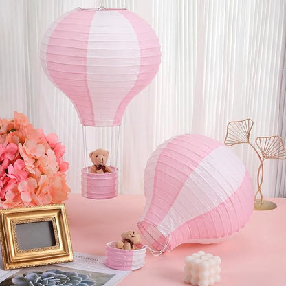 Gemscream 12 Sets Baby Shower Decor Bear Hot Air Balloon Table Centerpieces DIY - Image 4
