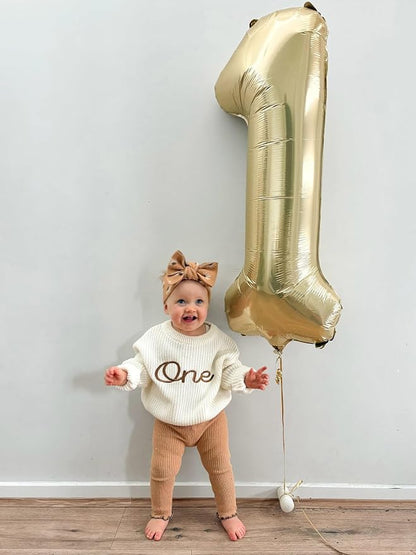 40 Inch Light Gold Number 5 Balloon, Champagne Birthday Party Decorations | 40 - Image 2