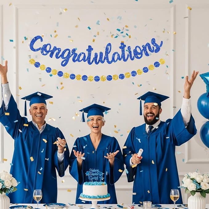 BEISHIDA Congratulations Banner Blue 2026 Graduation Banners, Grad Congrats - Image 6