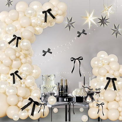 White Sand Balloon Arch Kit 141 Pcs Cream Beige Balloons Garland Arch Kit - Image 5