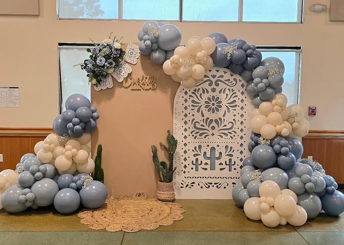 Dusty Blue Balloons Arch Kit - Image 7