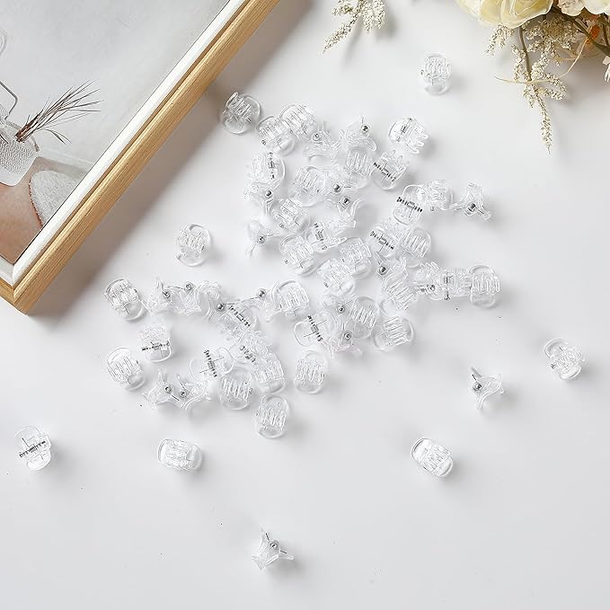 Cobahom 120PCS Clear Mini Hair Claw Clips, 0.39 Inch/1cm Claw Clips for Hair, No-Slip Plastic Small Jaw Clips for Fine Thin Hair, Micro Hair Clips for Women Girls, Clear