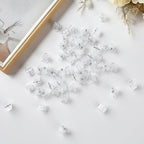Cobahom 120PCS Clear Mini Hair Claw Clips, 0.39 Inch/1cm Claw Clips for Hair, No-Slip Plastic Small Jaw Clips for Fine Thin Hair, Micro Hair Clips for Women Girls, Clear
