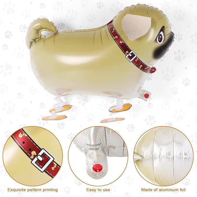 6 Pcs Walking Dog Balloons for Kids, Animal Birthday Balloons, Walking Animal - Image 5