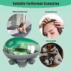 Electric Scalp Massager, Head Massage Scalp with 4 Removable Massage Claws, Rechargeable,Promotes Hair Growth, Relieves Stress, Waterproof, Portable Handheld Head Massager,Gift