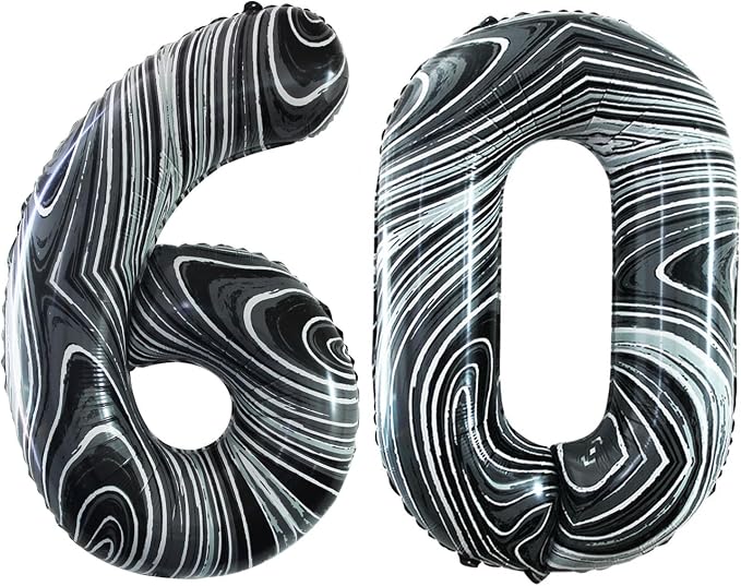 Number 60 Balloons for 60th Birthday Party Decorations, 42 Inch Jumbo Foil by GOER
