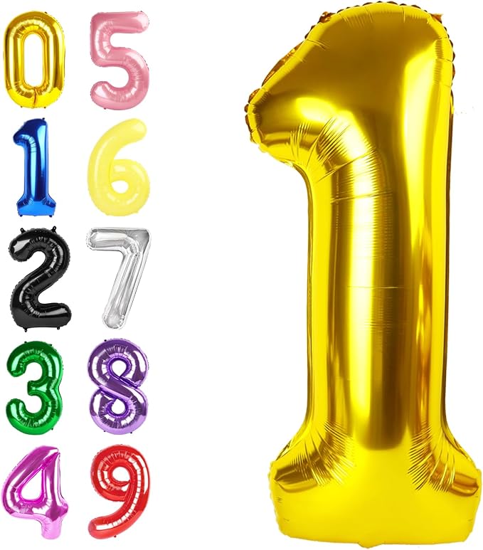 Number Balloons 40 Inch Gold 0 Balloon by Argthjy