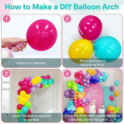 Colorful Rainbow Balloon Garland Arch Kit - Image 3