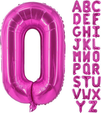 Lovoir 40 Inch Large Hot Pink Letter O Balloons Big Size Jumbo Mylar Foil by Lovoir