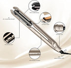 RUCHA 1 Inch Flat Iron Hair Straightener, 30S Fast Heating Ceramic Hair Straighteners for Women, Plasma Ions Hair Straightener and Curler Get Frizz-Free, Mini Hair Straighteners for Travel, Gold