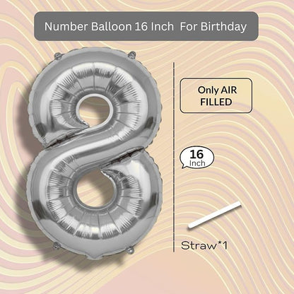 Green Number Balloon 8 Mylar Foil Balloons 16 Inch - Image 8