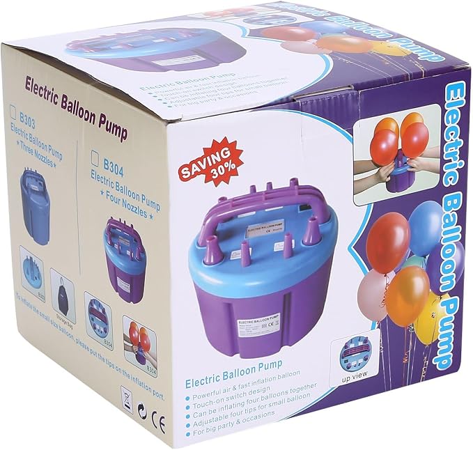 4 Nozzles Electric Balloon Pump, 900W Inflator - Image 8