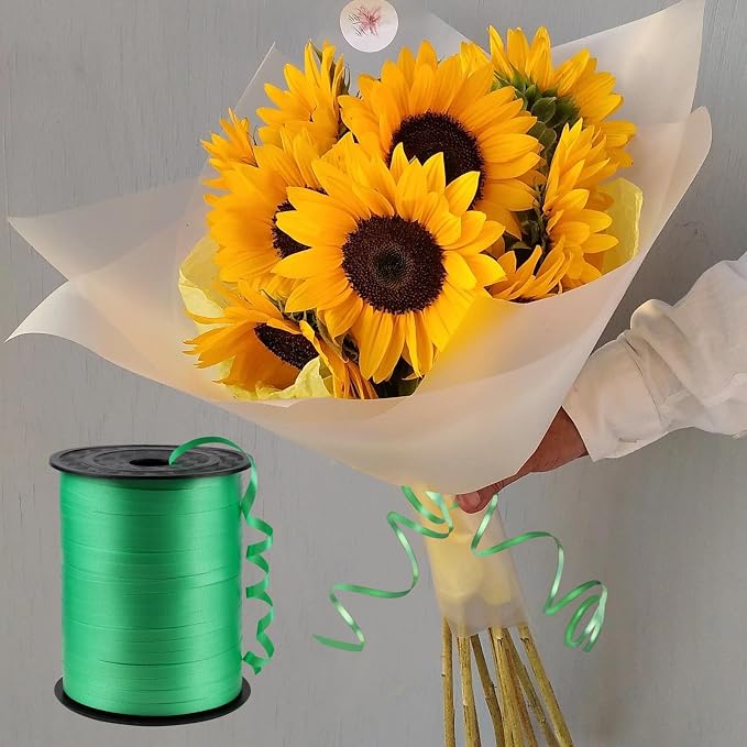 500 Yards Green Curling Ribbon Metallic Balloon Roll - Image 3