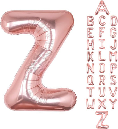Letter Balloons Rose Gold 40 Inch Z Large Big Foil Mylar Balloon | by Unknown