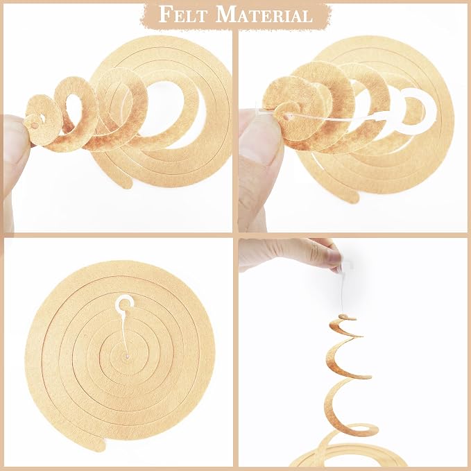 36Pcs Sage Green Hanging Swirl Decoration Olive Green Tan Brown Cream Neutral - Image 4
